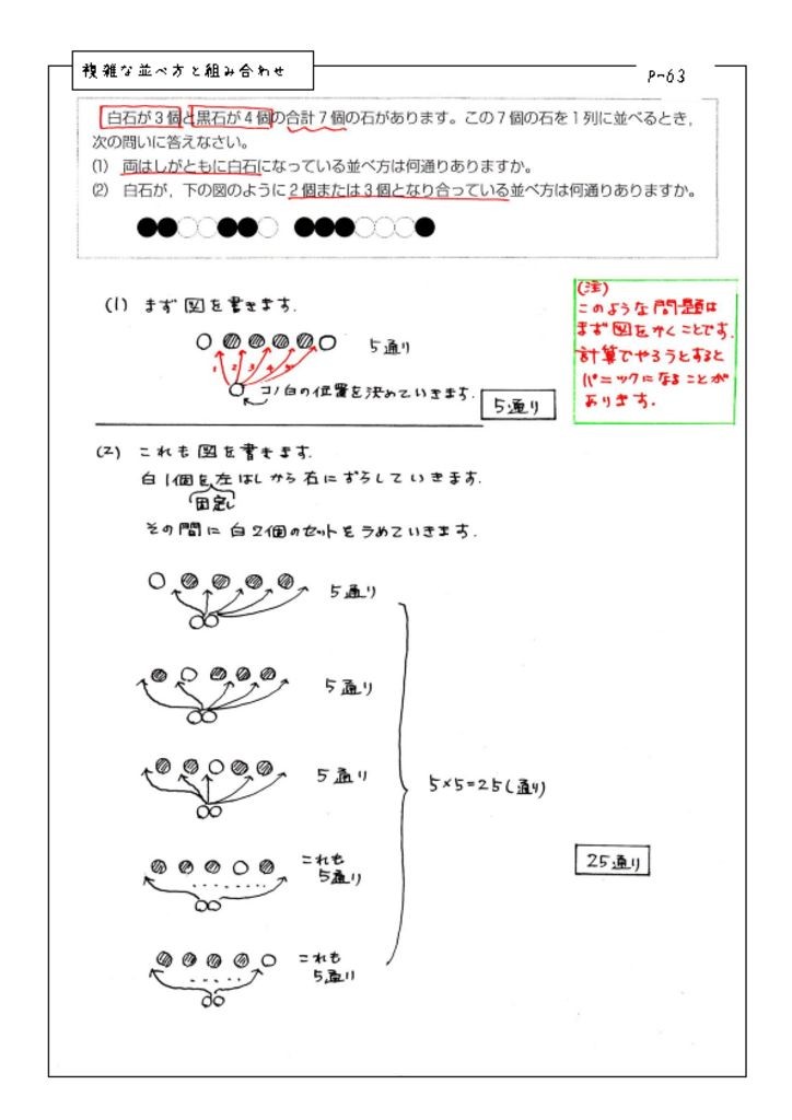 複雑な並べ方と組み合わせ  P-63のサムネイル